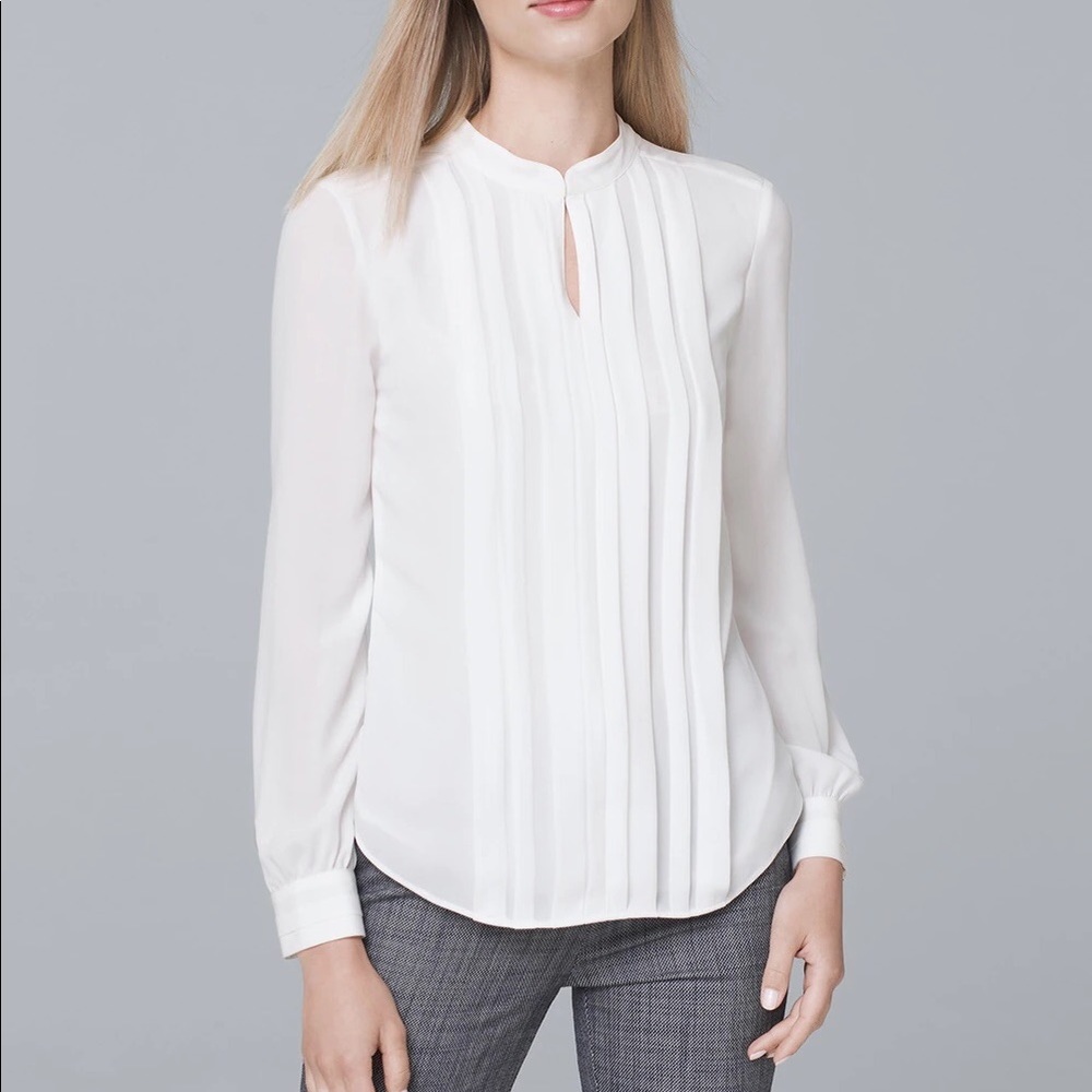 WHBM Pleat Front Blouse